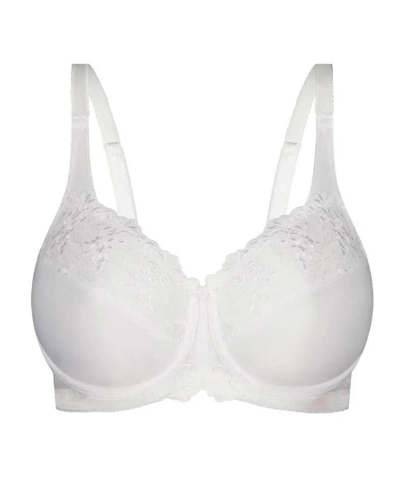 Triumph Embroidered Minimizer Bra - White