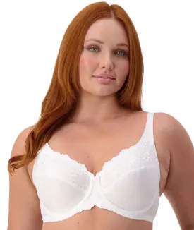 Triumph Embroidered Minimizer Bra - White