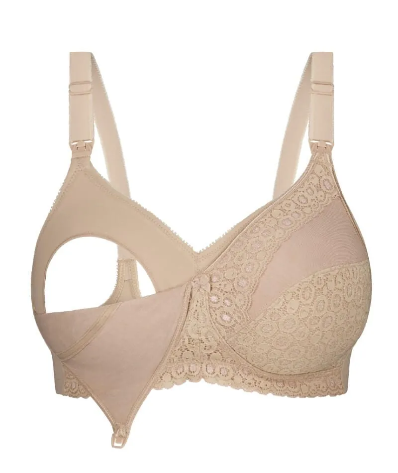 Triumph Lace Maternity Wire-Free Bra - Nude