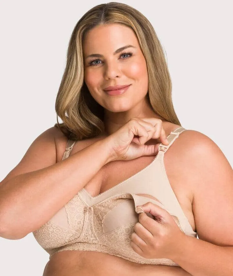 Triumph Lace Maternity Wire-Free Bra - Nude