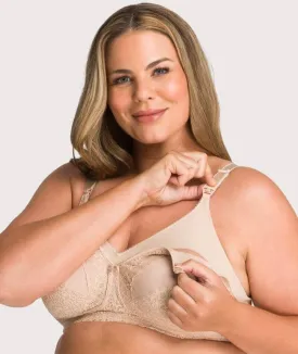 Triumph Lace Maternity Wire-Free Bra - Nude