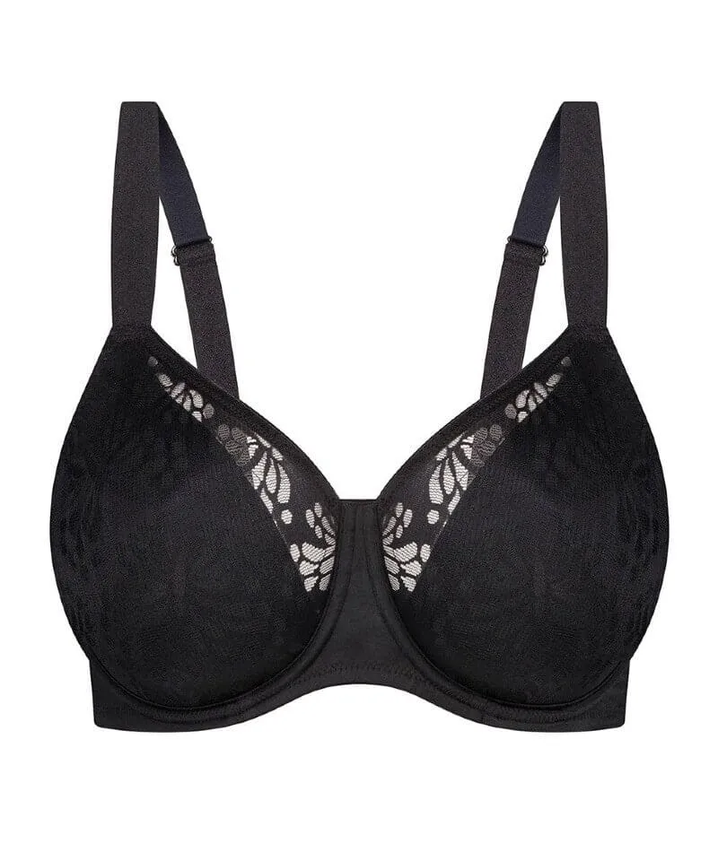 Triumph Lacy Minimizer Bra - Black