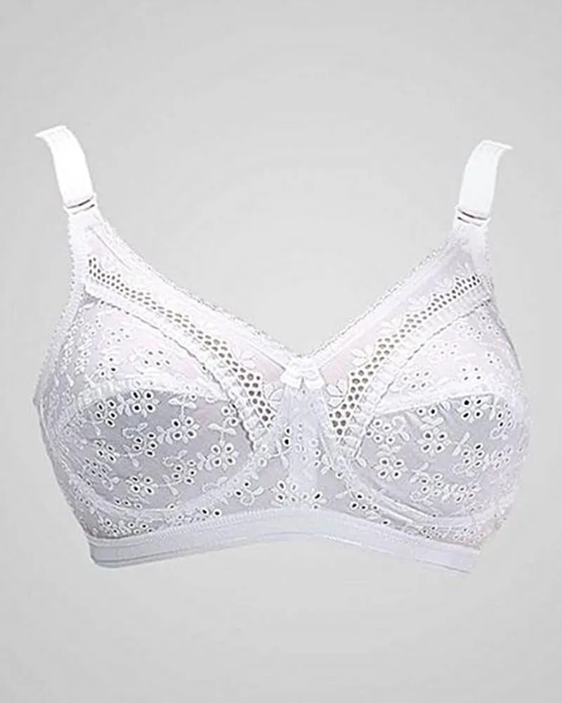 Tulip - Outfit Chicken Embroidery Bra - White