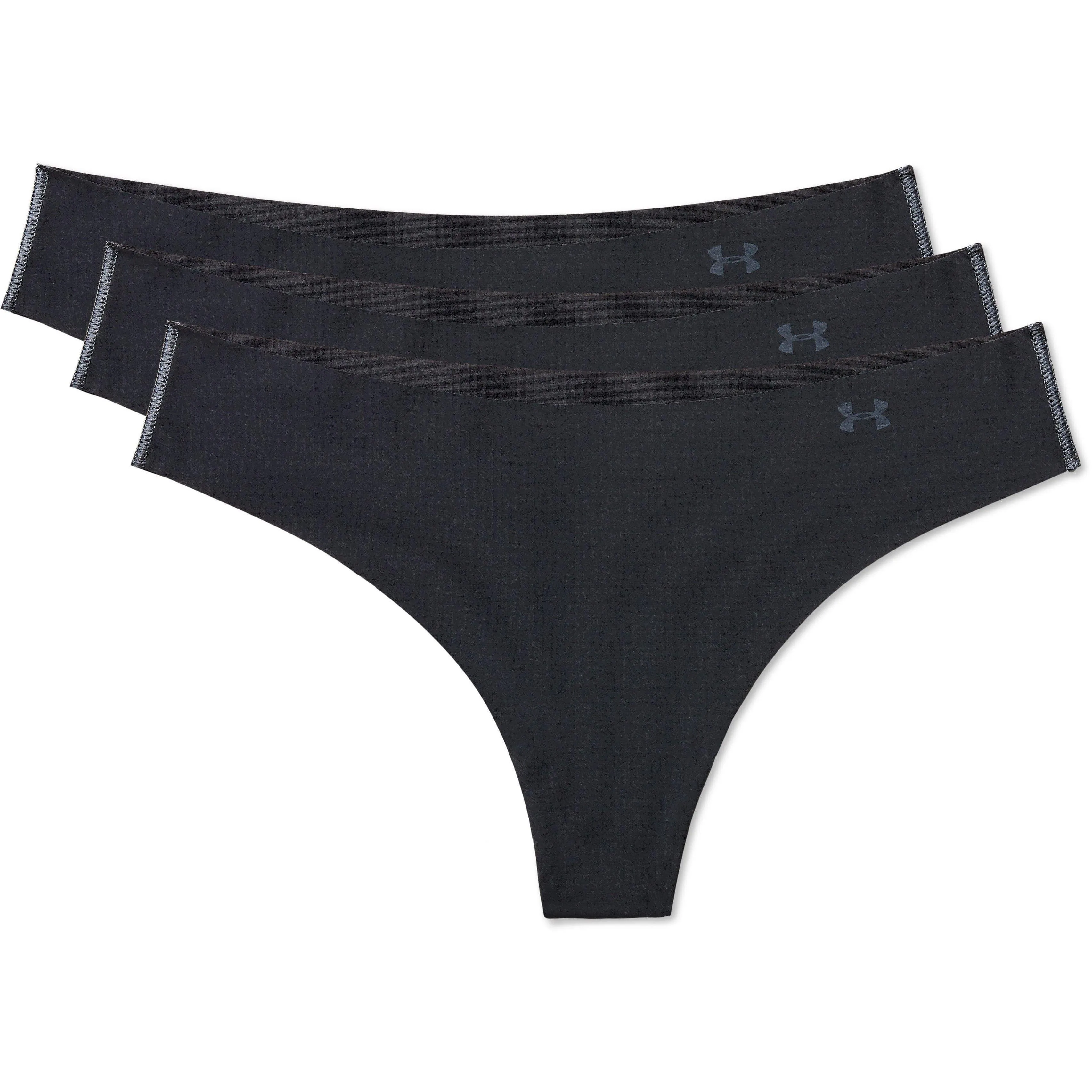 Under Armour Pure Stretch (3 Pack) Womens Thong - Black
