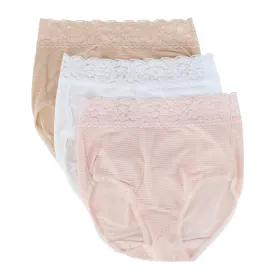 Vanity Fair Women's Flattering Lace Brief Panties(3 Pack)