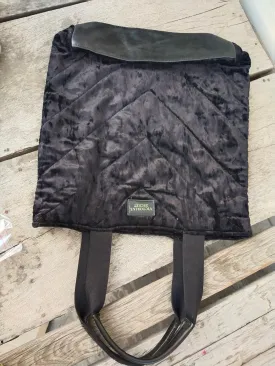 Victoria's Secret Tote Black Velvet Weekend/Travel Bag