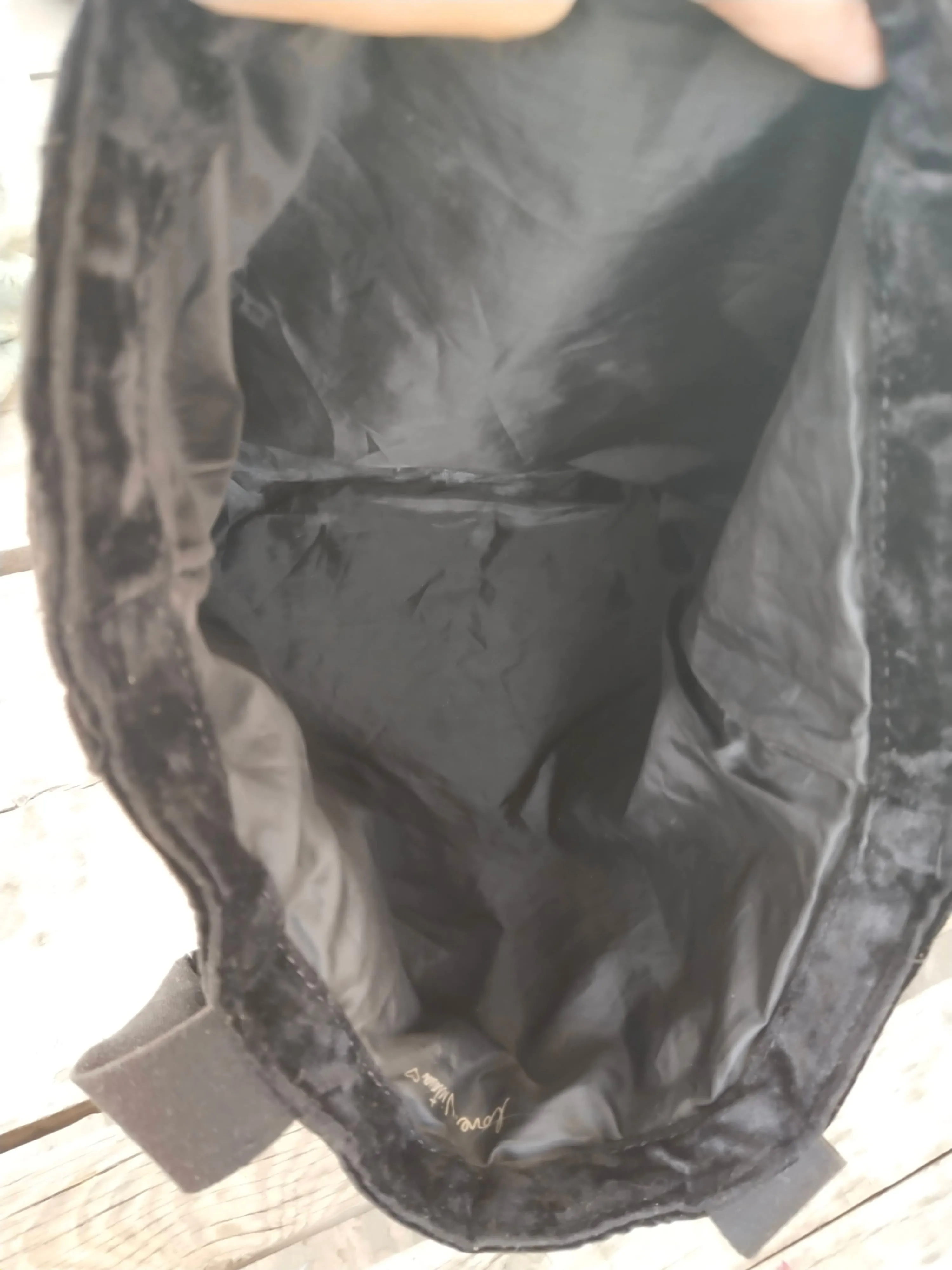Victoria's Secret Tote Black Velvet Weekend/Travel Bag