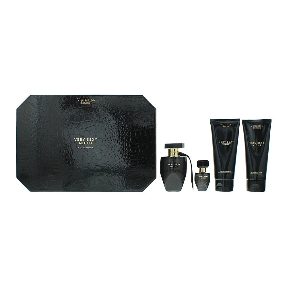 Victoria's Secret Very Sexy Night 4 Piece Gift Set: Eau de Parfum 50ml - Eau de