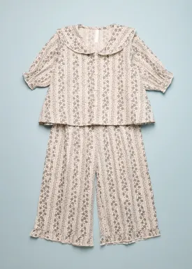 VINES RUFFLE PAJAMA SET
