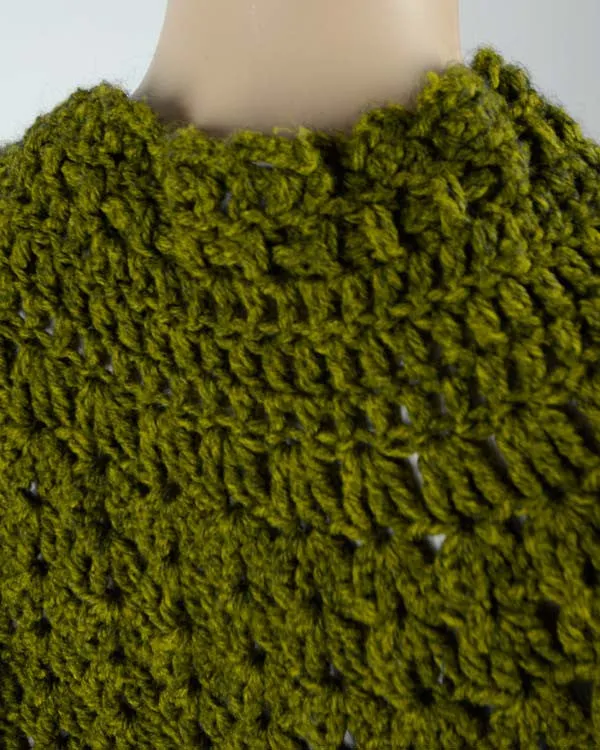 Vintage Lacy Shells Poncho Crochet Pattern