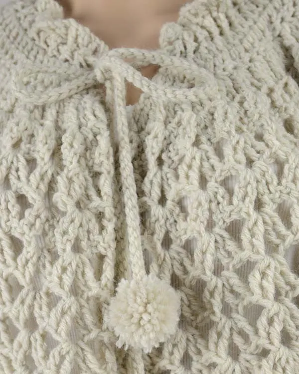 Vintage Lacy Shells Poncho Crochet Pattern