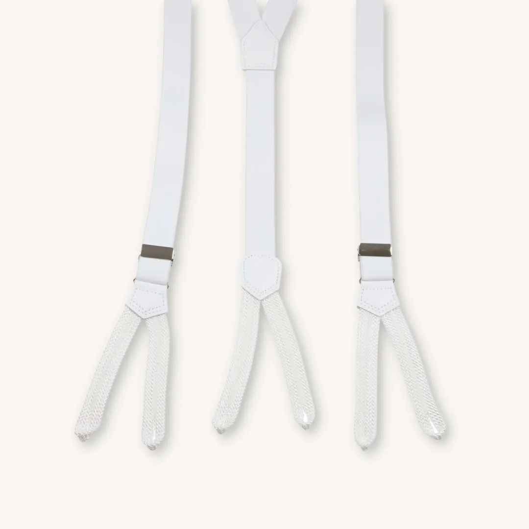 White Exclusive Suspenders