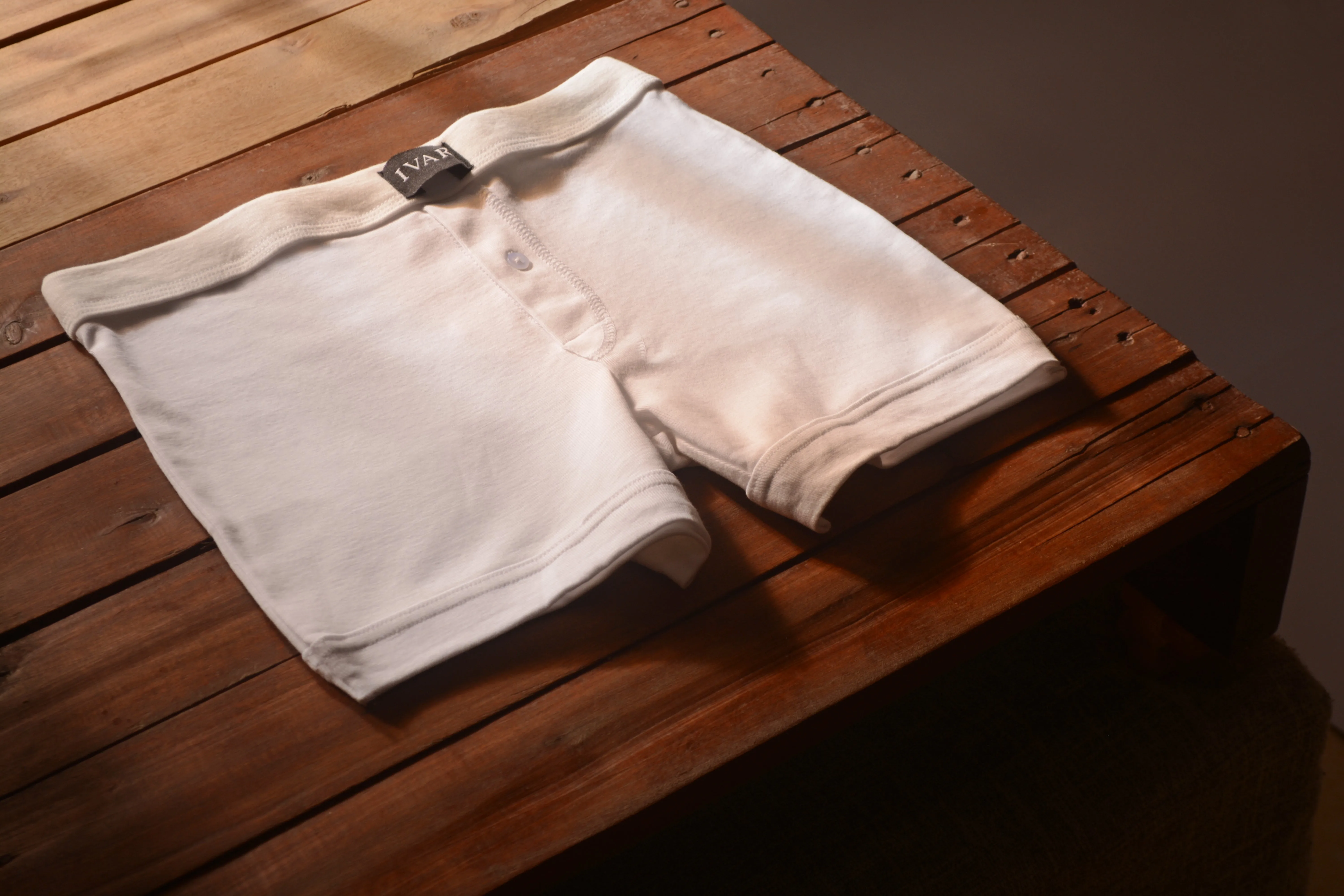 White Knitted Boxer (100% Combed Cotton)