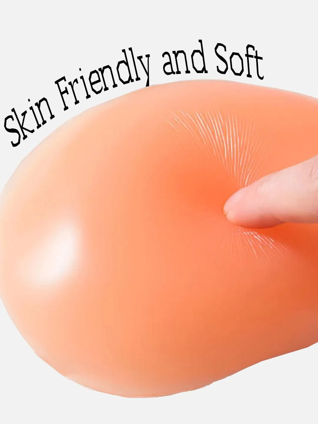 Women Silicone Padded Bra Adhesive Stick-on Reusable Push-Up Pack of 1 Nude Free-Size
