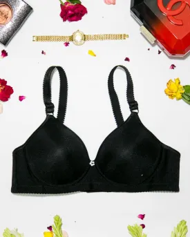 Women Soft Comfortable Padded Bra - Black