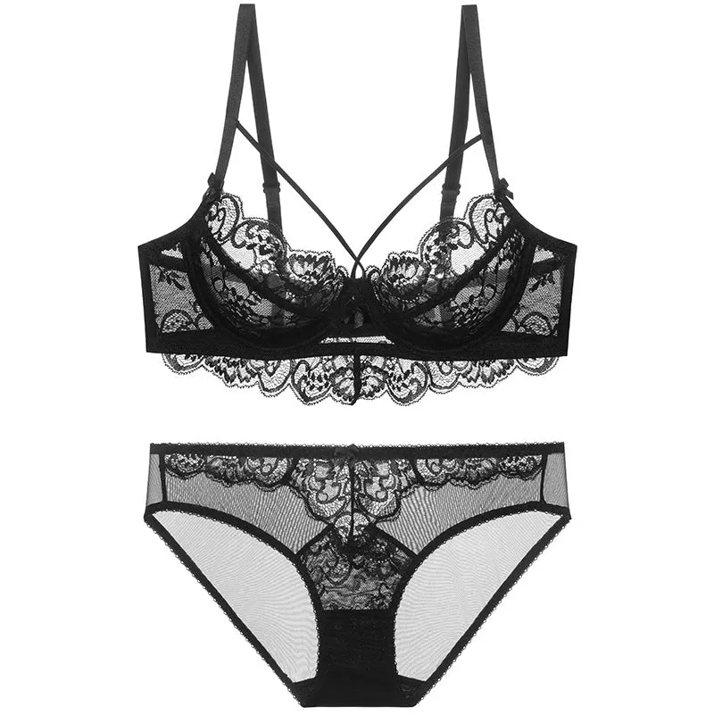 Women's Lace Bow Girl Straps Worn Outside Beautiful Breasts French Style Bra