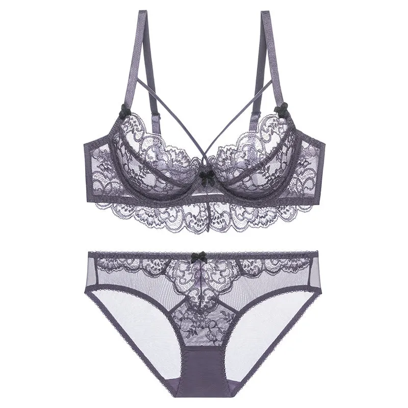 Women's Lace Bow Girl Straps Worn Outside Beautiful Breasts French Style Bra