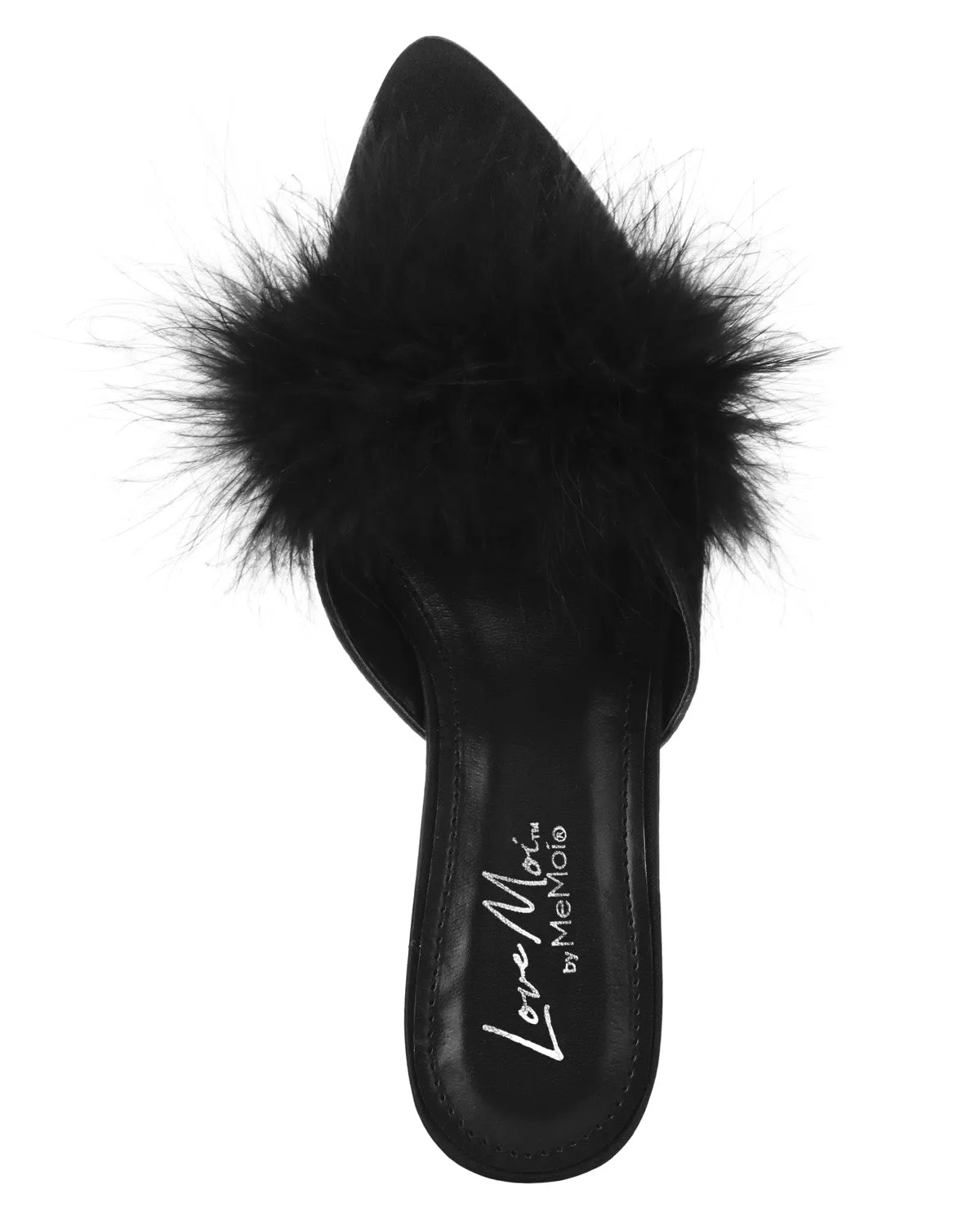 Women's Mona Marabou Hard Sole Slender Heel Slipper