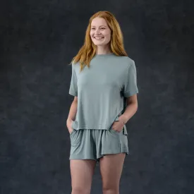 Women's Pajama Set - Short   Tee (Mist)