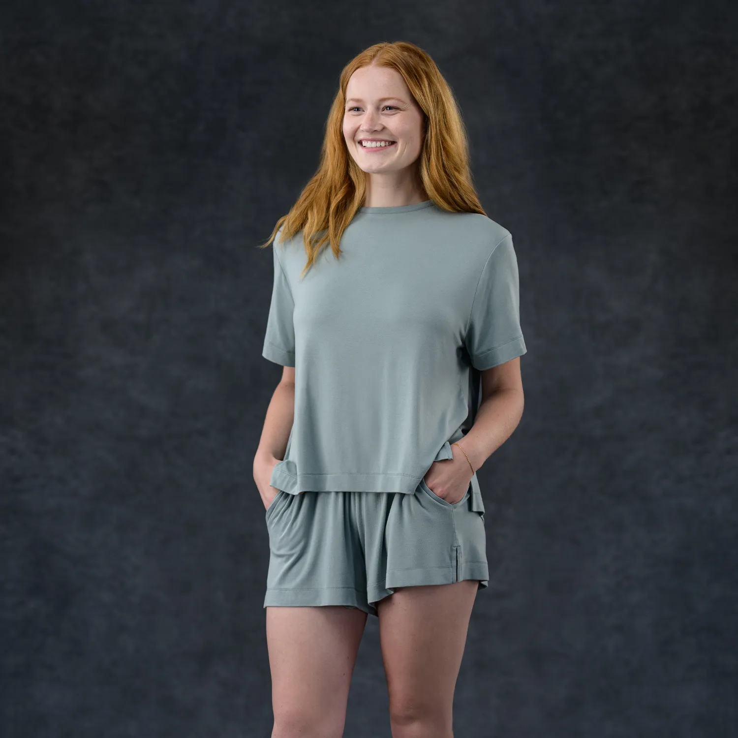 Women's Pajama Set - Short   Tee (Mist)