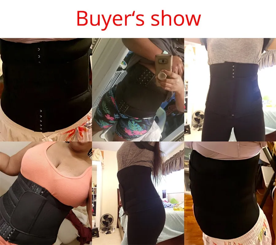 Women's Rose Red Breathable Tummy Control Waist Trainer Body Shaper Belt