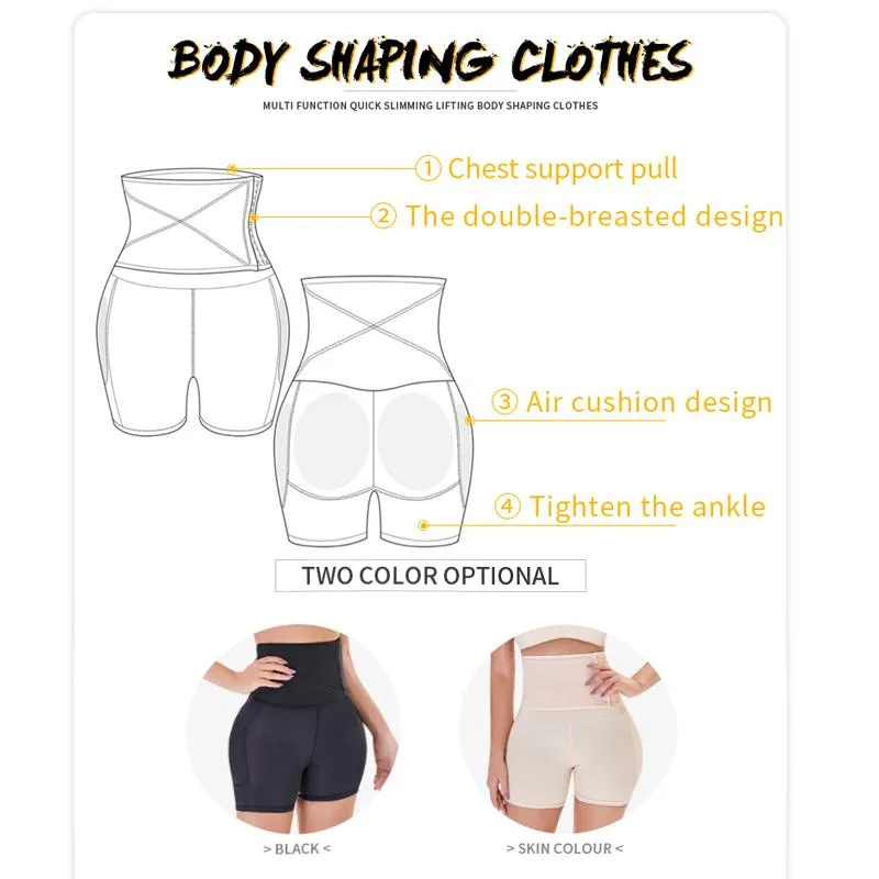Women's Seamless Strap High Waist Push Up Tummy Body Shaping Butt Lifter