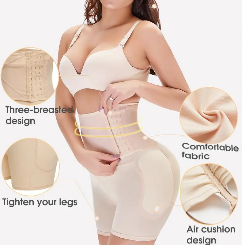 Women's Seamless Strap High Waist Push Up Tummy Body Shaping Butt Lifter