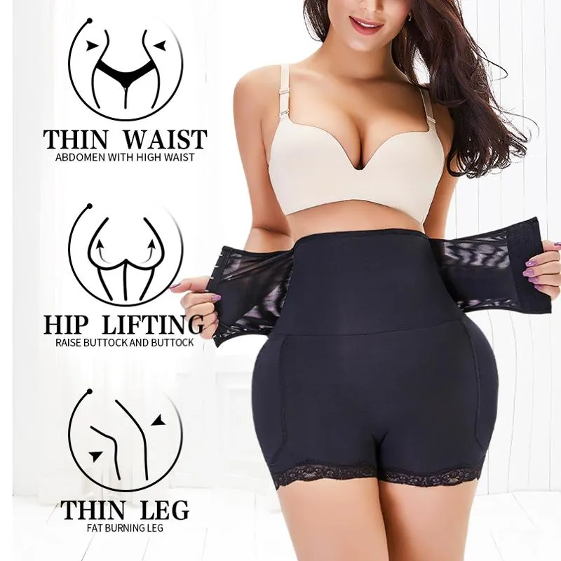 Women's Seamless Strap High Waist Push Up Tummy Body Shaping Butt Lifter