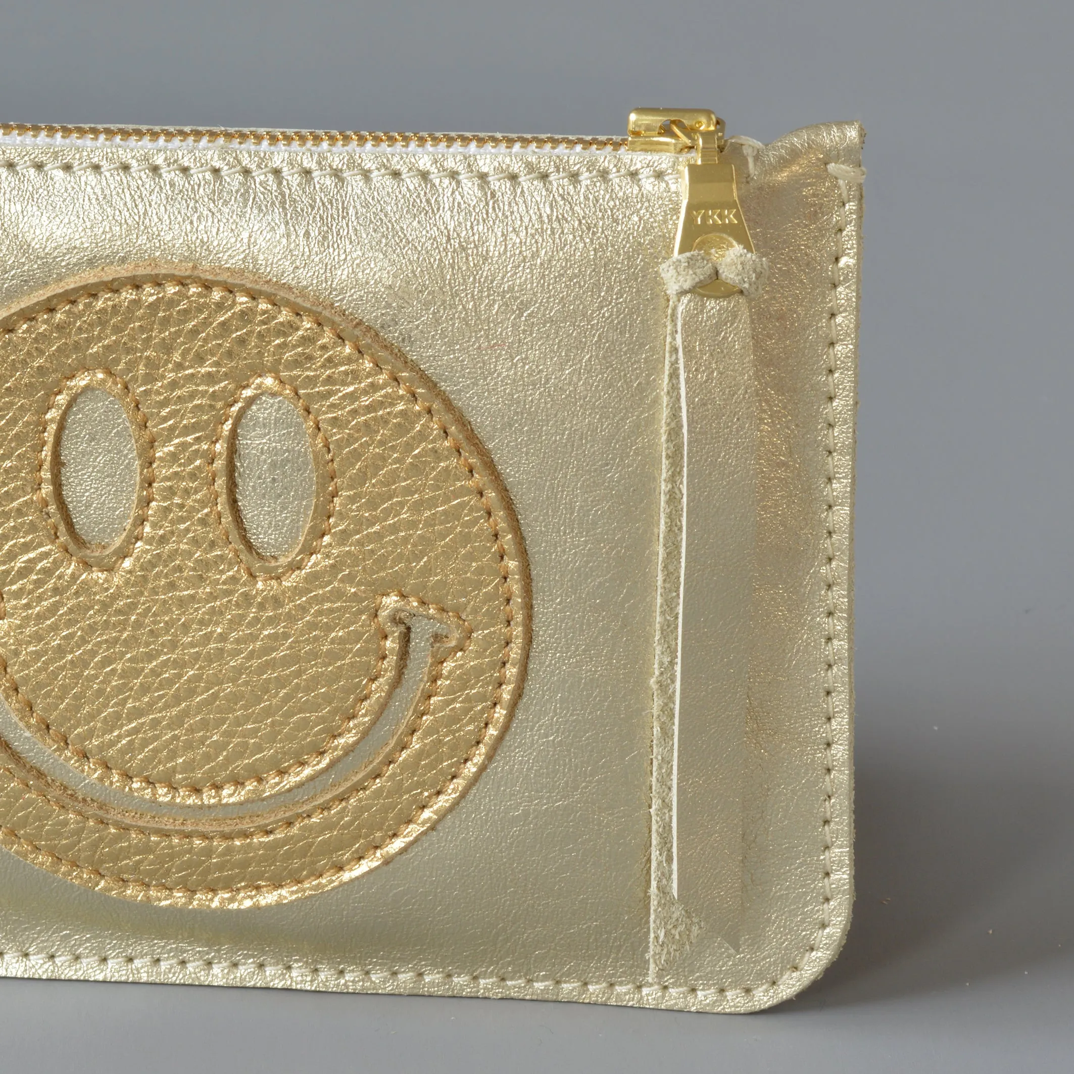 Zip Purse Gold Smile