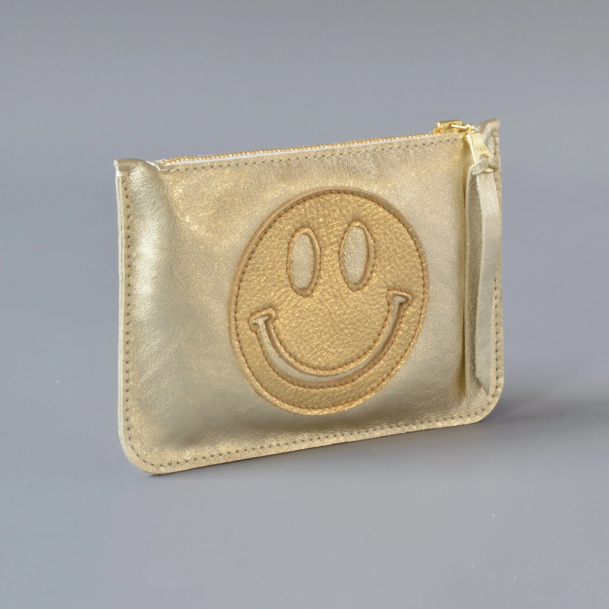 Zip Purse Gold Smile