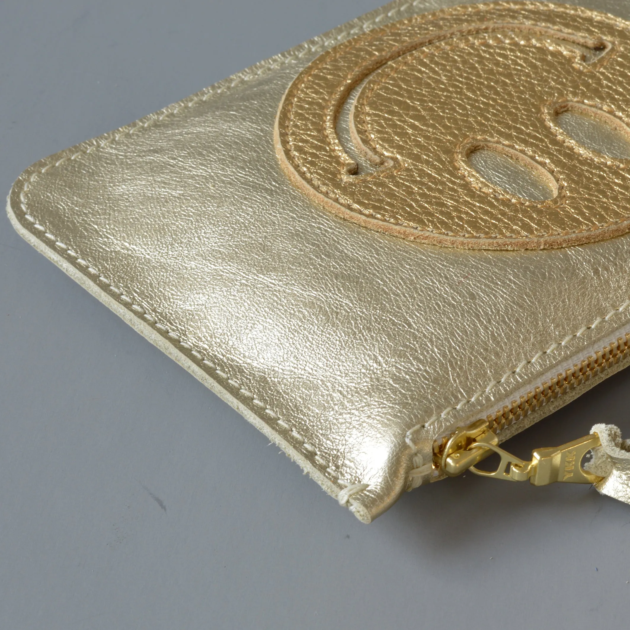 Zip Purse Gold Smile