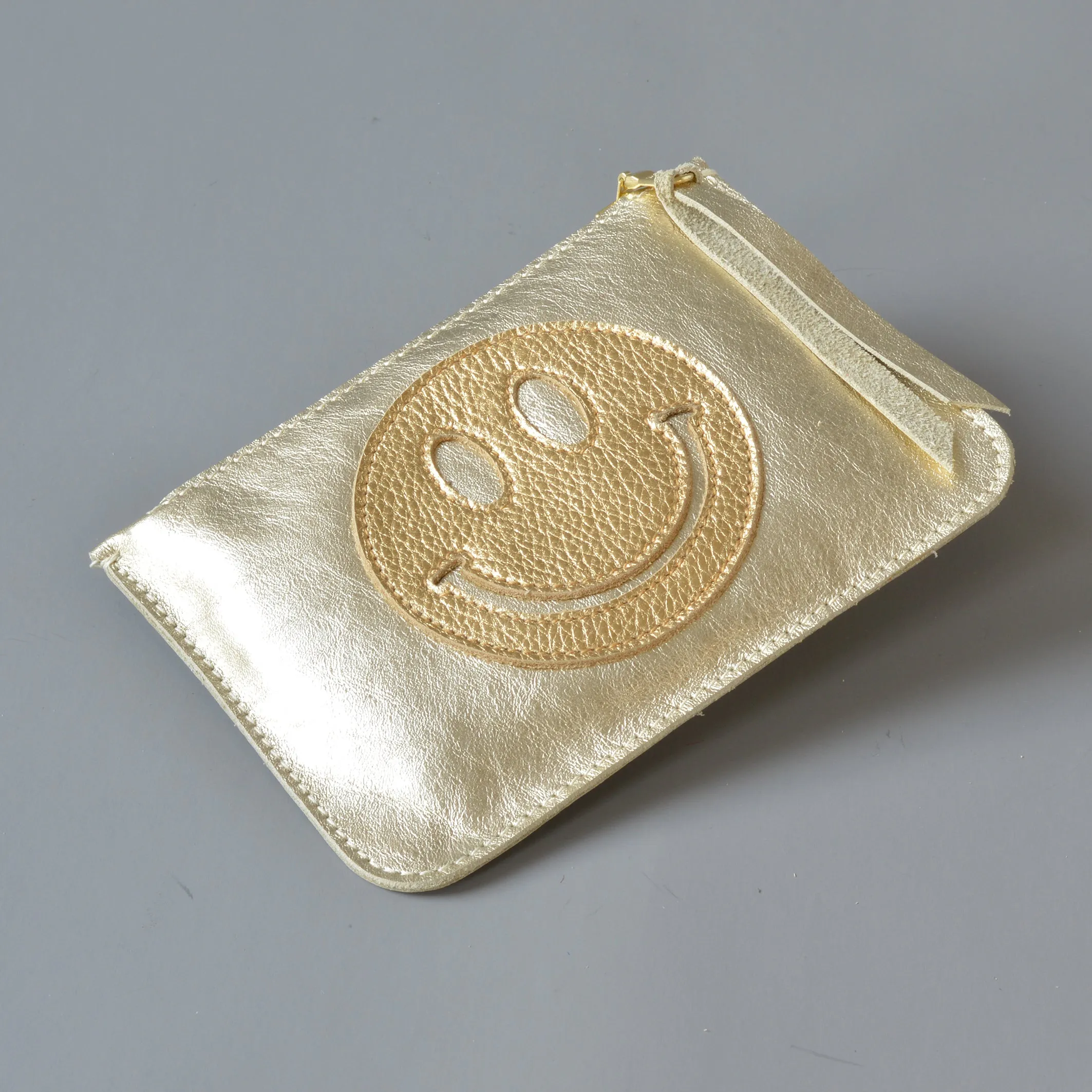 Zip Purse Gold Smile